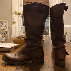 Frye Veronica slouch tall boot, size 9, brown